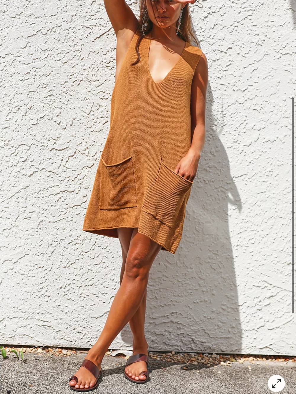 Free People Libby Mini Dress Oversize Relaxed Fit Boho Beach Preppy Summer